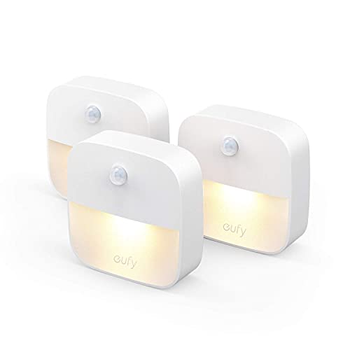 eufy by Anker, Lumi Stick-On Night Light, Warm White LED, Motion Sensor, 3-Pack