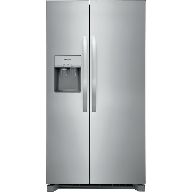 Frigidaire 25.6-cu ft Side-by-Side Refrigerator with Ice Maker and Water Dispenser (Fingerprint Resistant Stainless Steel)