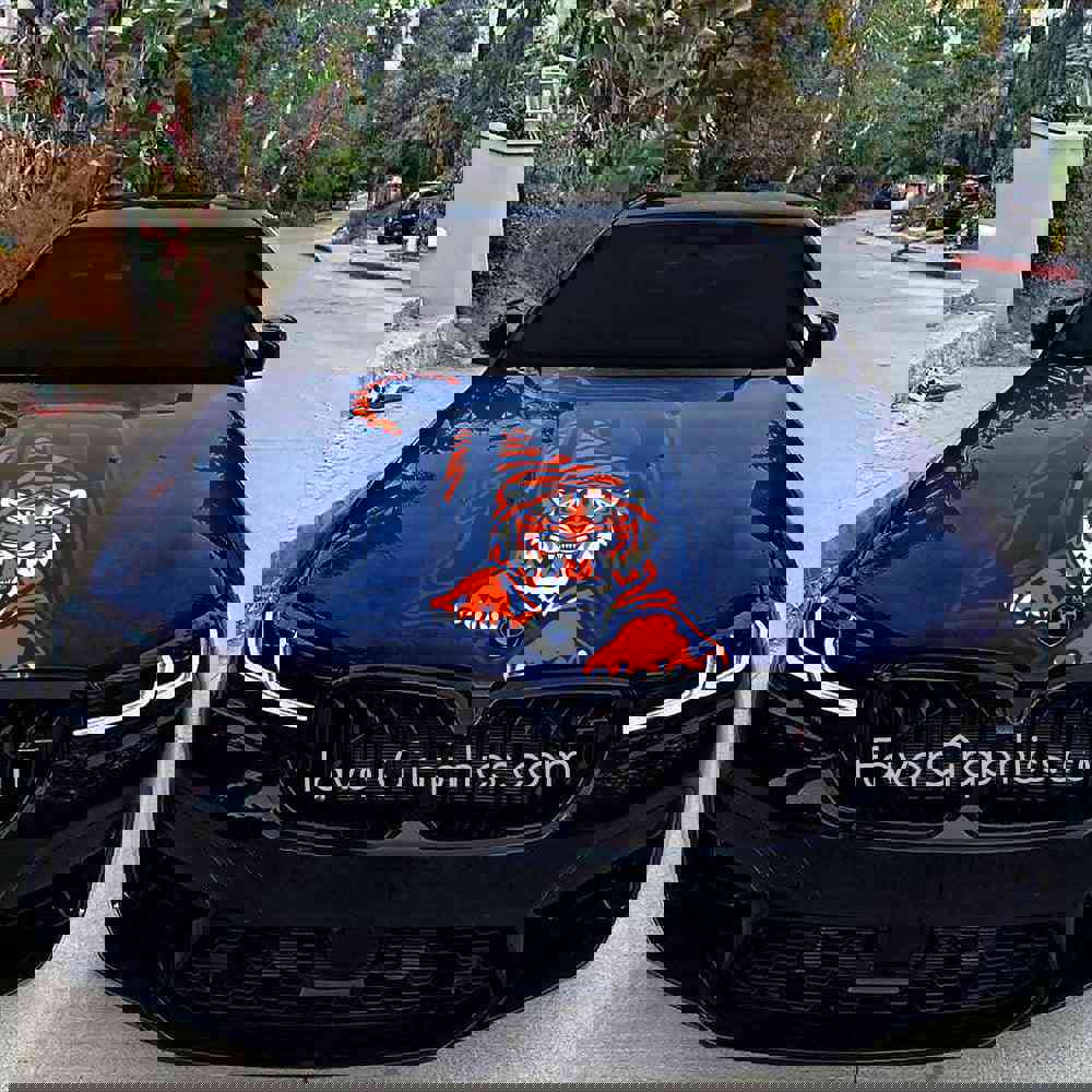 Detroit Tigers Itasha Car Vinyl Hood Wrap Decal Sticker