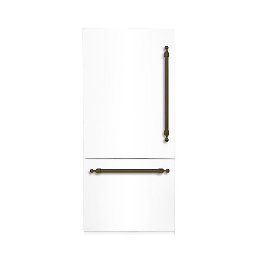 Hallman 36 Built-In Refrigerator with Interior Filtered Water Dispenser and Bottom Mount Freezer