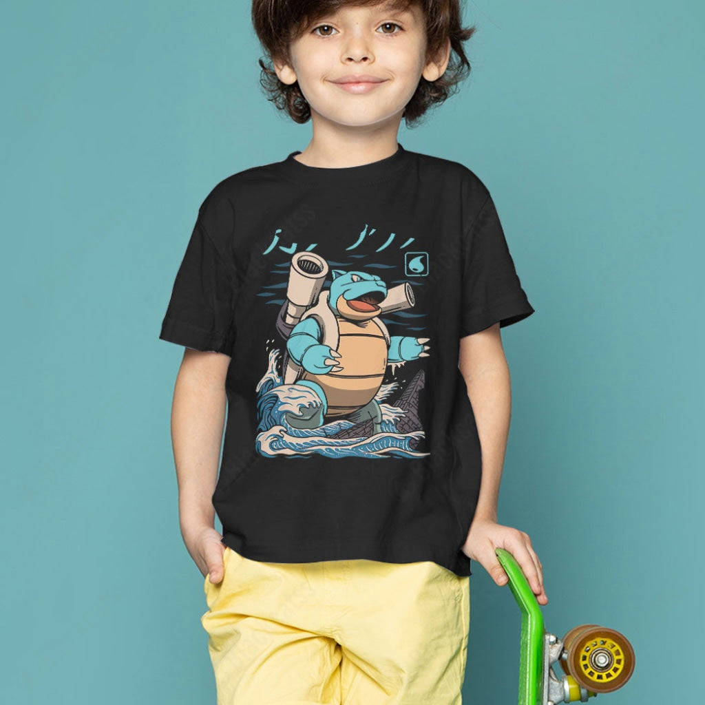 PKM Blastoise Water Kaiju Kid Custom Graphic T-Shirt