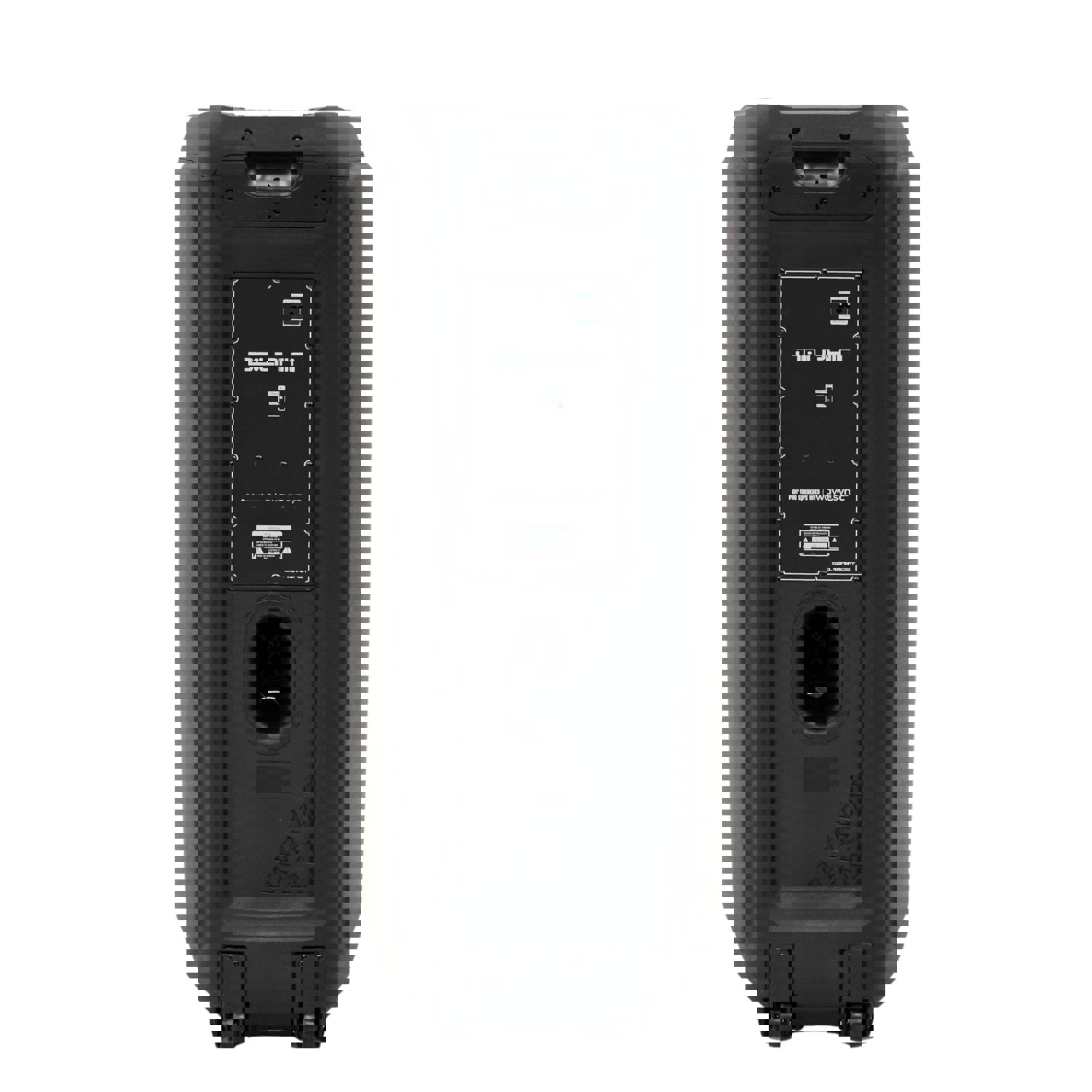 Dolphin SP-1270RBT Dual 12-Inch Premium Party Speaker with Bluetooth, USB, SD, FM, AUX, X-Bass, and LED Lights