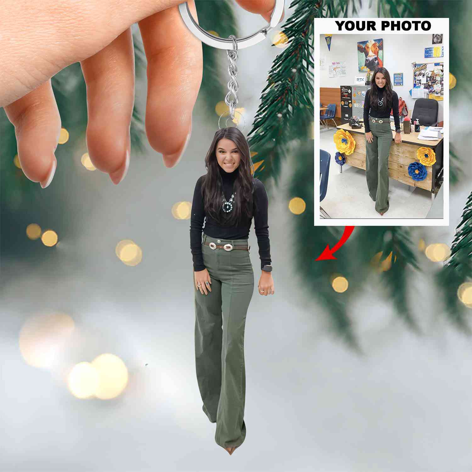 Personalized Custom Keychain - Unique Birthday & Teachers Day Gift with Photo