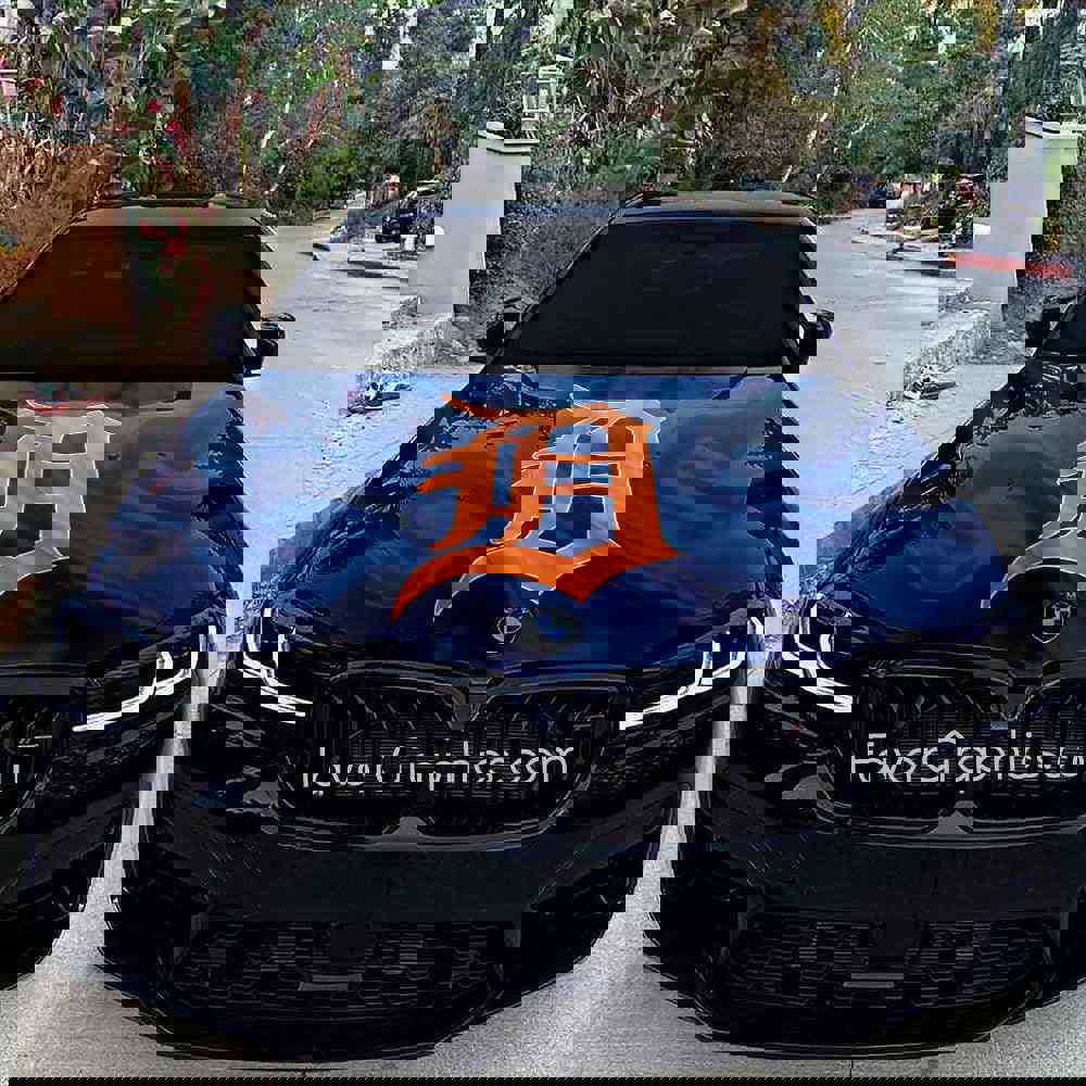 Detroit Tigers Itasha Car Vinyl Hood Wrap Decal Sticker