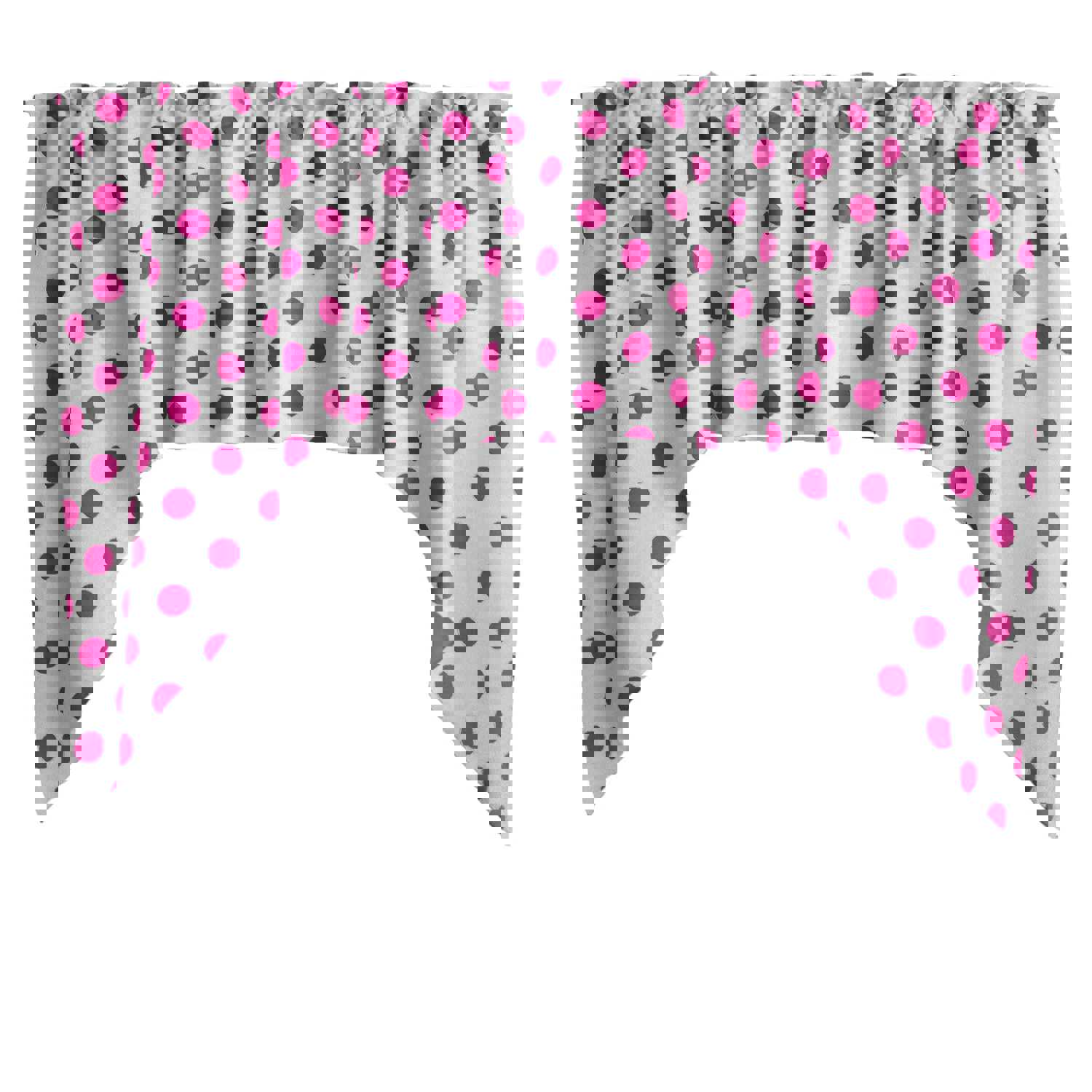Swag Valance Cotton Polka Dots Print 58 Wide / 36 Tall
