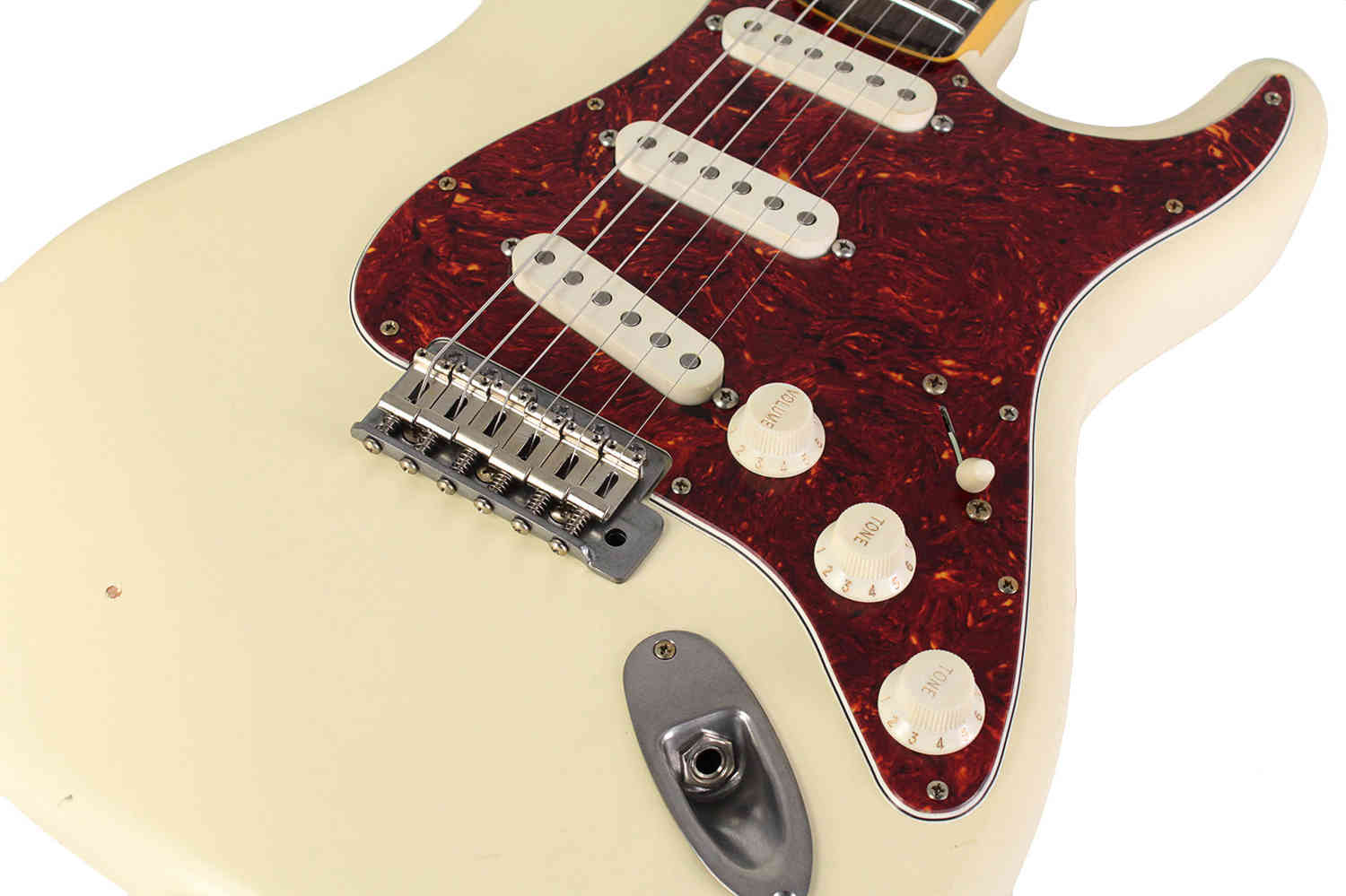 Nash S-63 Guitar - Olympic White with Tortoise Shell Pickguard, Light Aging