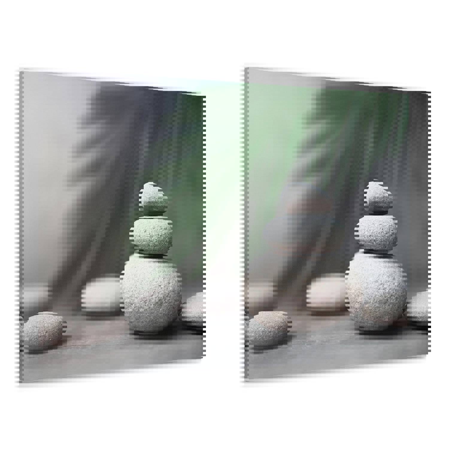 Palm Forest Floral Nature Photography Canvas Wall Art - Spa Stones Theme