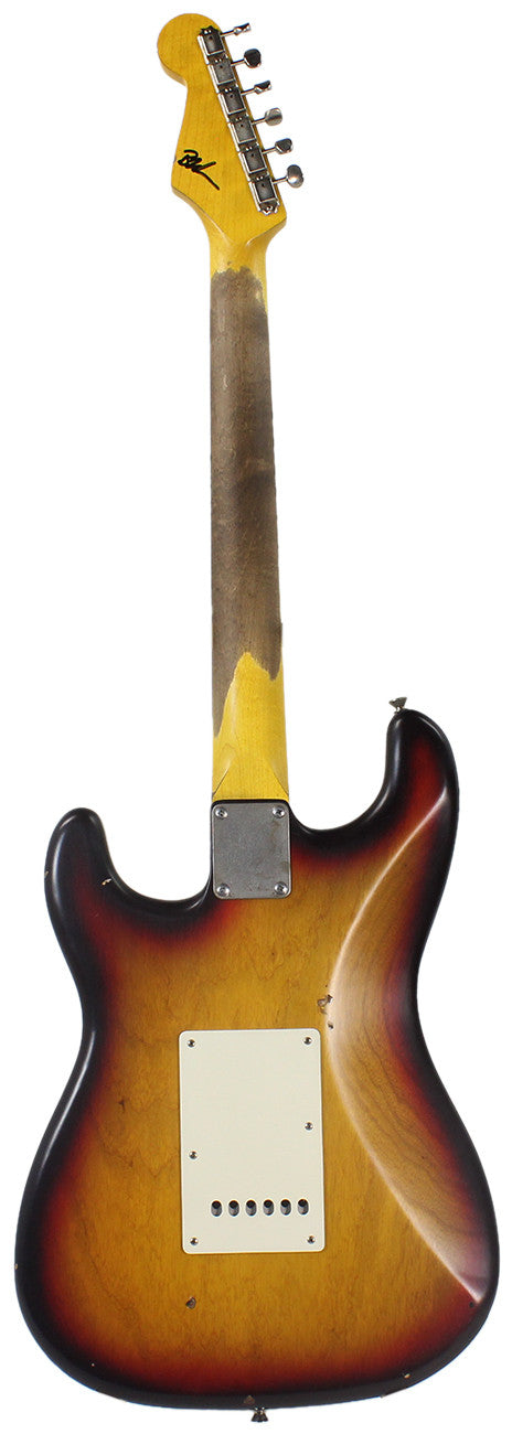 Nash S-63 Guitar, 3-Tone Sunburst, Gold PG, Light Aging - Vintage Strat Model