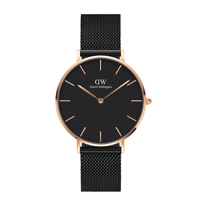 Classic Ashfield Watch 28mm/32mm/36mm - Rose Gold & Black Dial