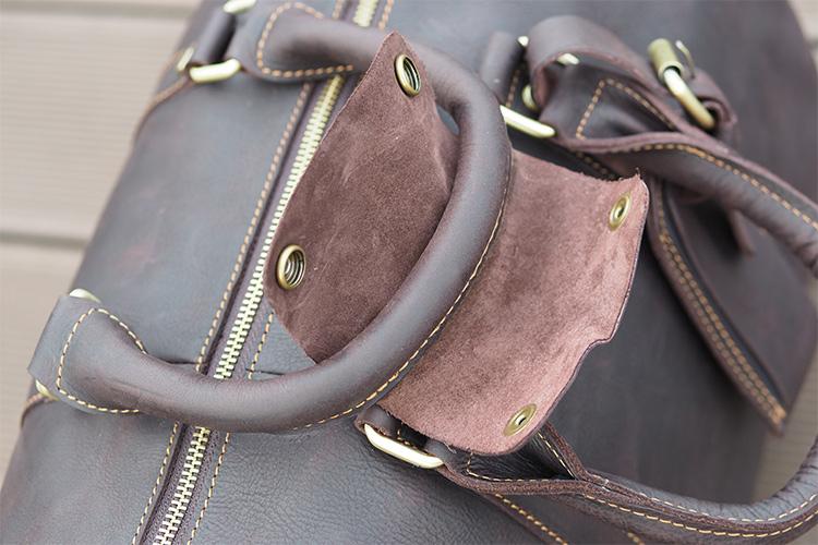 Cool Leather Men's Weekender Duffle Bag - Vintage Travel Bag