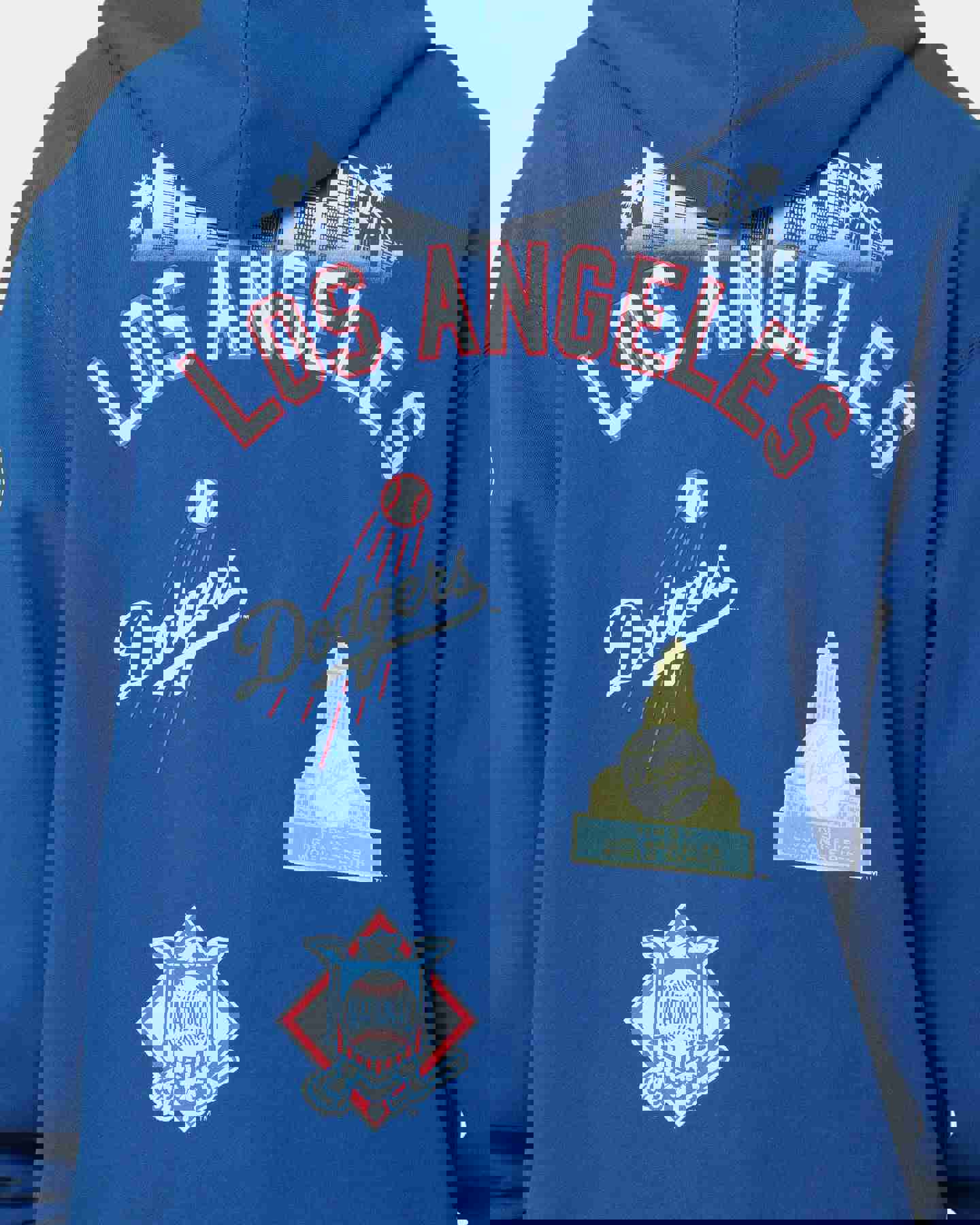 Majestic Athletic Los Angeles Dodgers Puff Print Patch Hoodie Royal