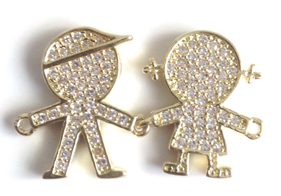 Adjustable 18k Gold Plated Children Charm Bracelet - Perfect Gift for Mothers Day