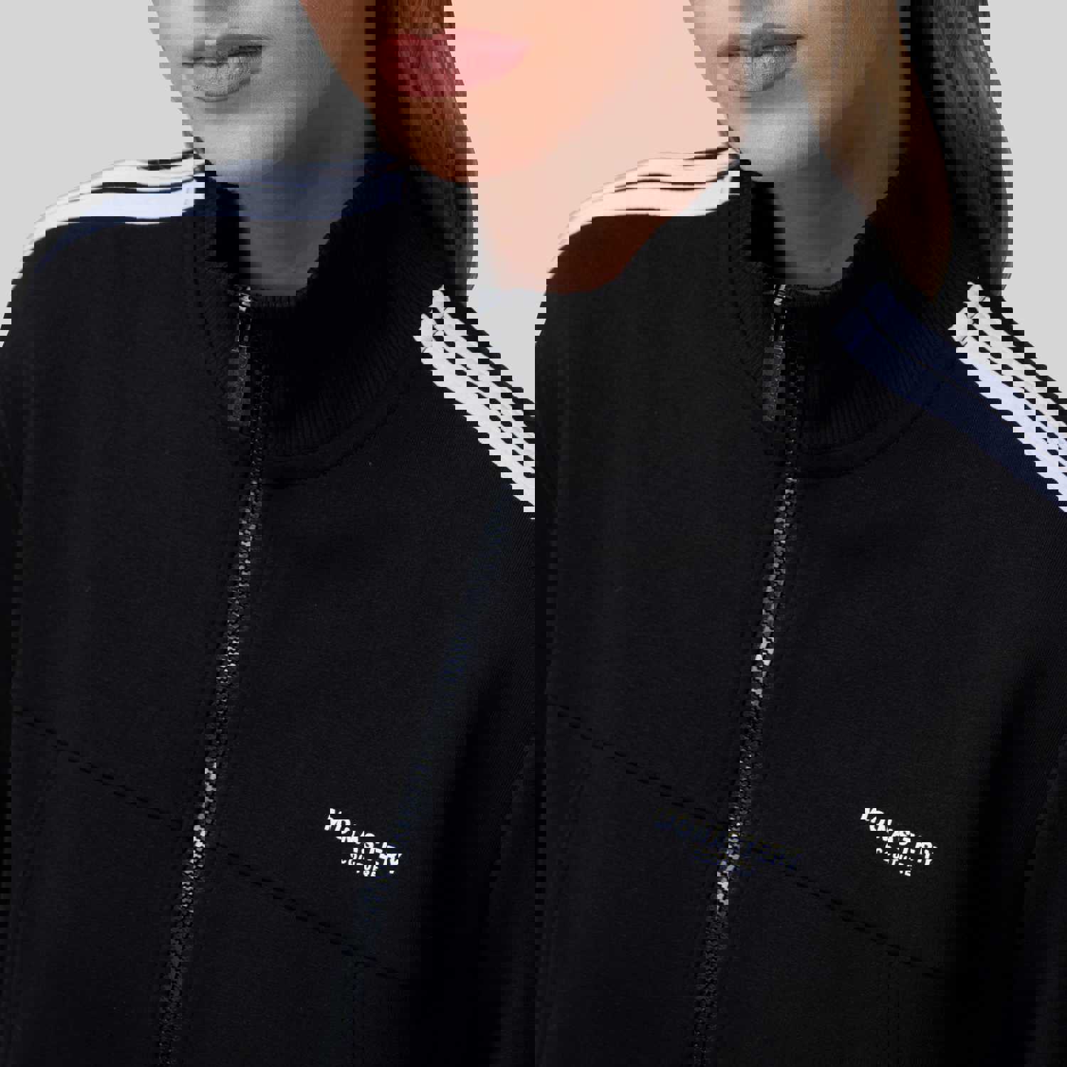 BOREALIS BLACK SPORT JACKET - Women's Double Face Dot Fabric Jacket