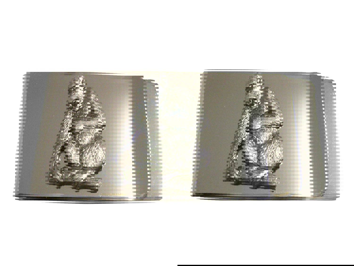 Silver Toned Angry Monkey Pendant Money Clip by Kiola Designs