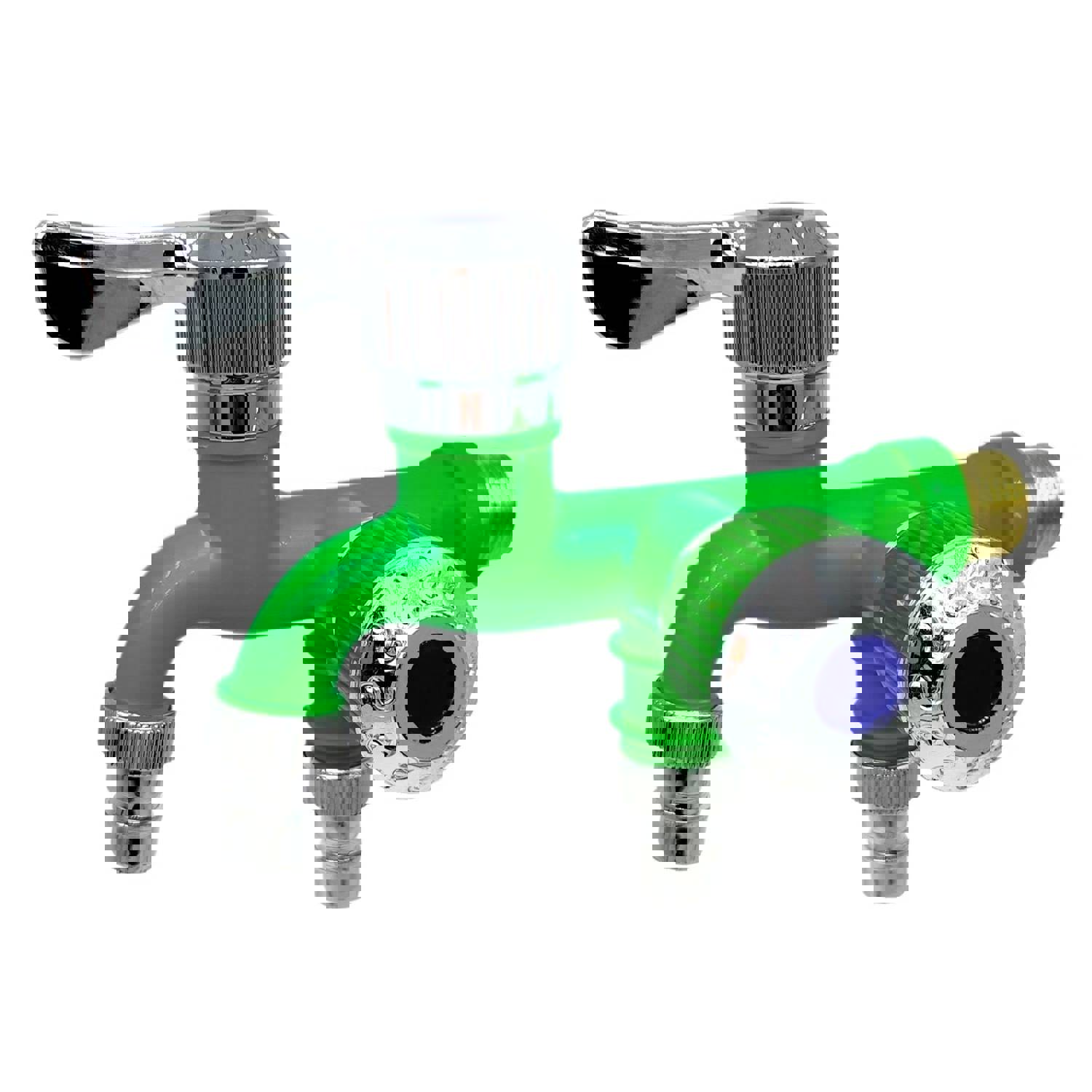 LH222 Garden Faucets One-in-two-out Fast Bidet Taps Wall Mounted Bibcocks Double Water Outlet Bathroom Faucets Gadgets