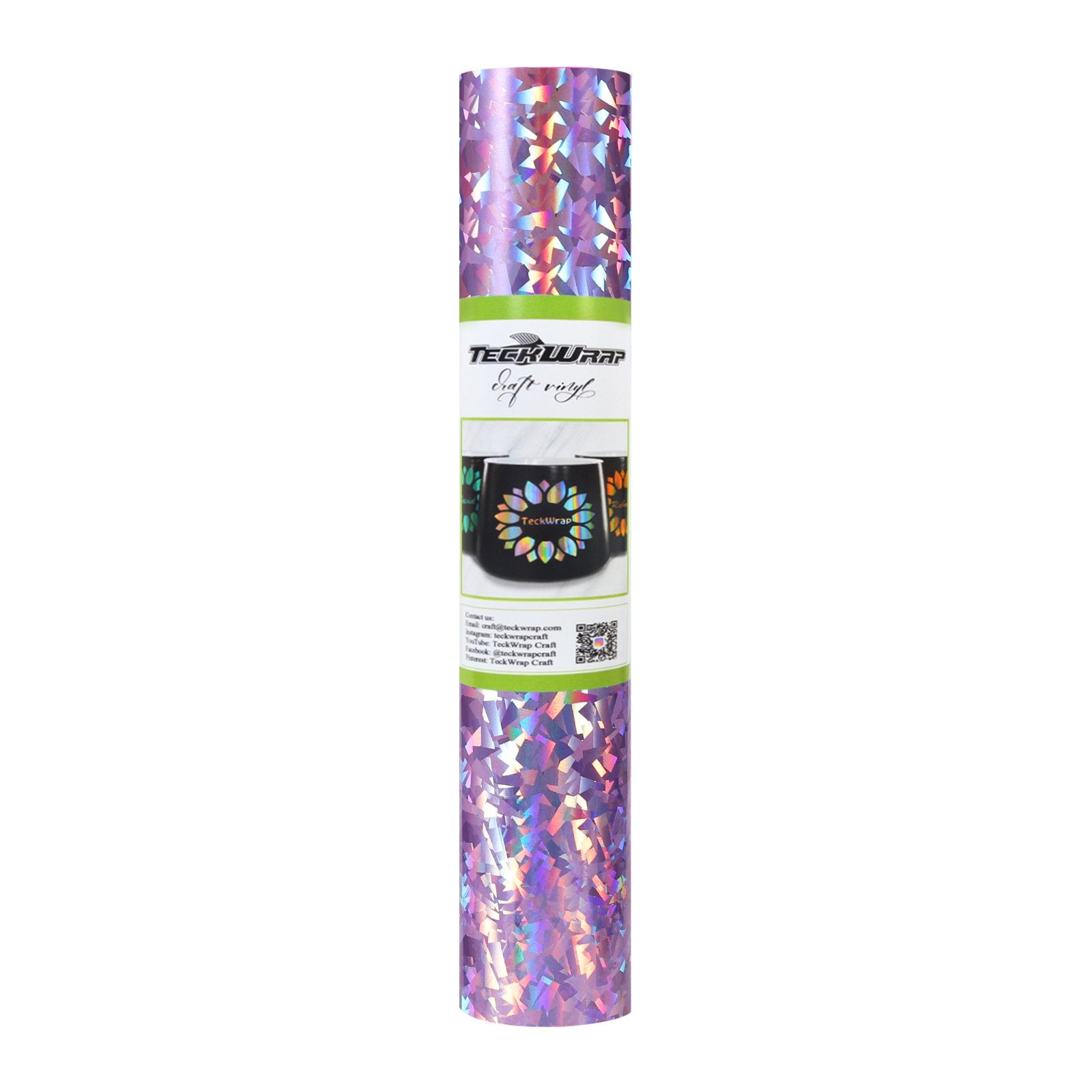 Holographic Glass Flower Adhesive Craft Vinyl
