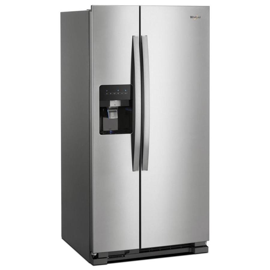 Whirlpool 24.6-cu ft Side-by-Side Refrigerator with Ice Maker (Fingerprint-Resistant Stainless Steel)