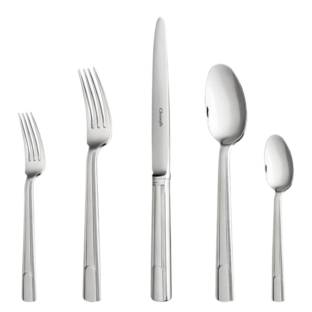 Hudson Christofle Stainless Steel Flatware 5 Piece Setting