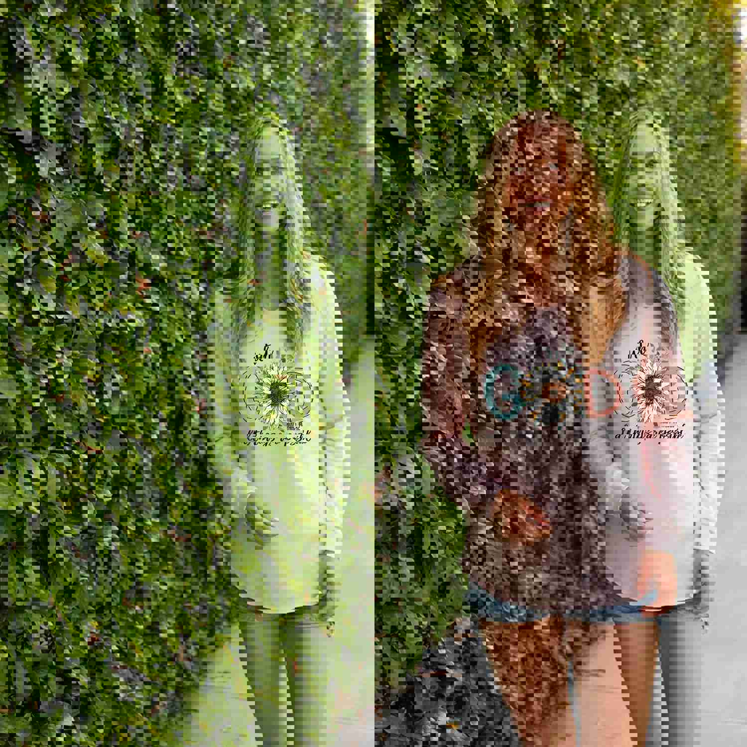 With God Retro Floral Christian Hoodie