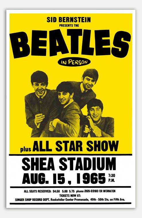 Beatles at Shea Stadium - 11 x 17 Movie Poster (1966 Reprint)