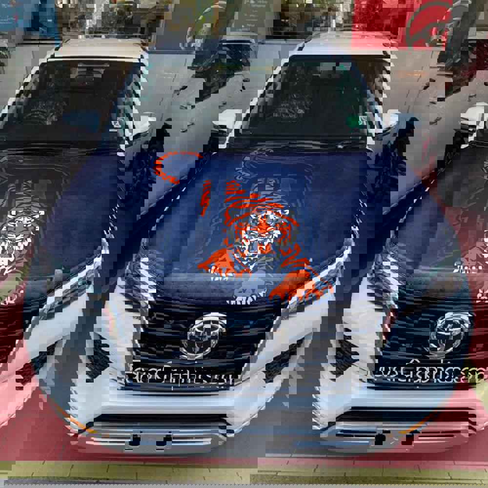 Detroit Tigers Itasha Car Vinyl Hood Wrap Decal Sticker
