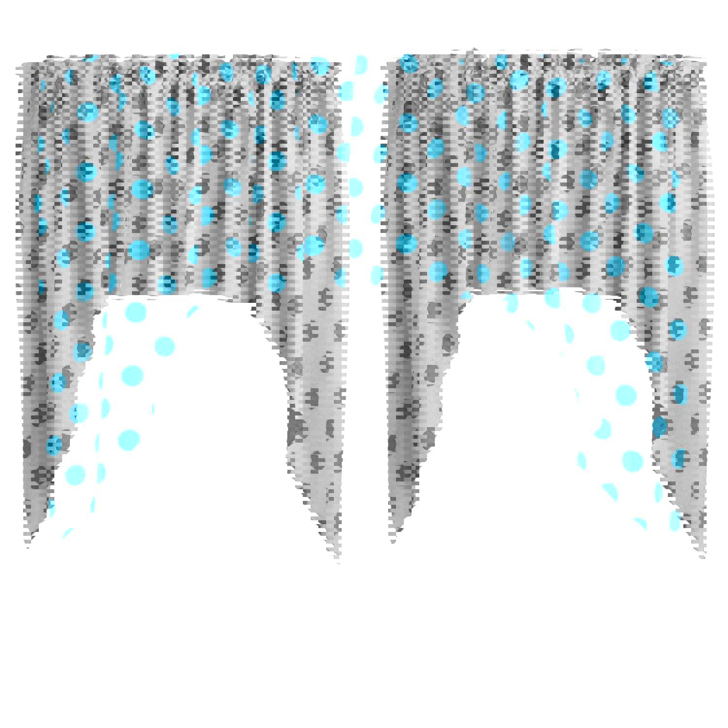 Swag Valance Cotton Polka Dots Print 58 Wide / 36 Tall