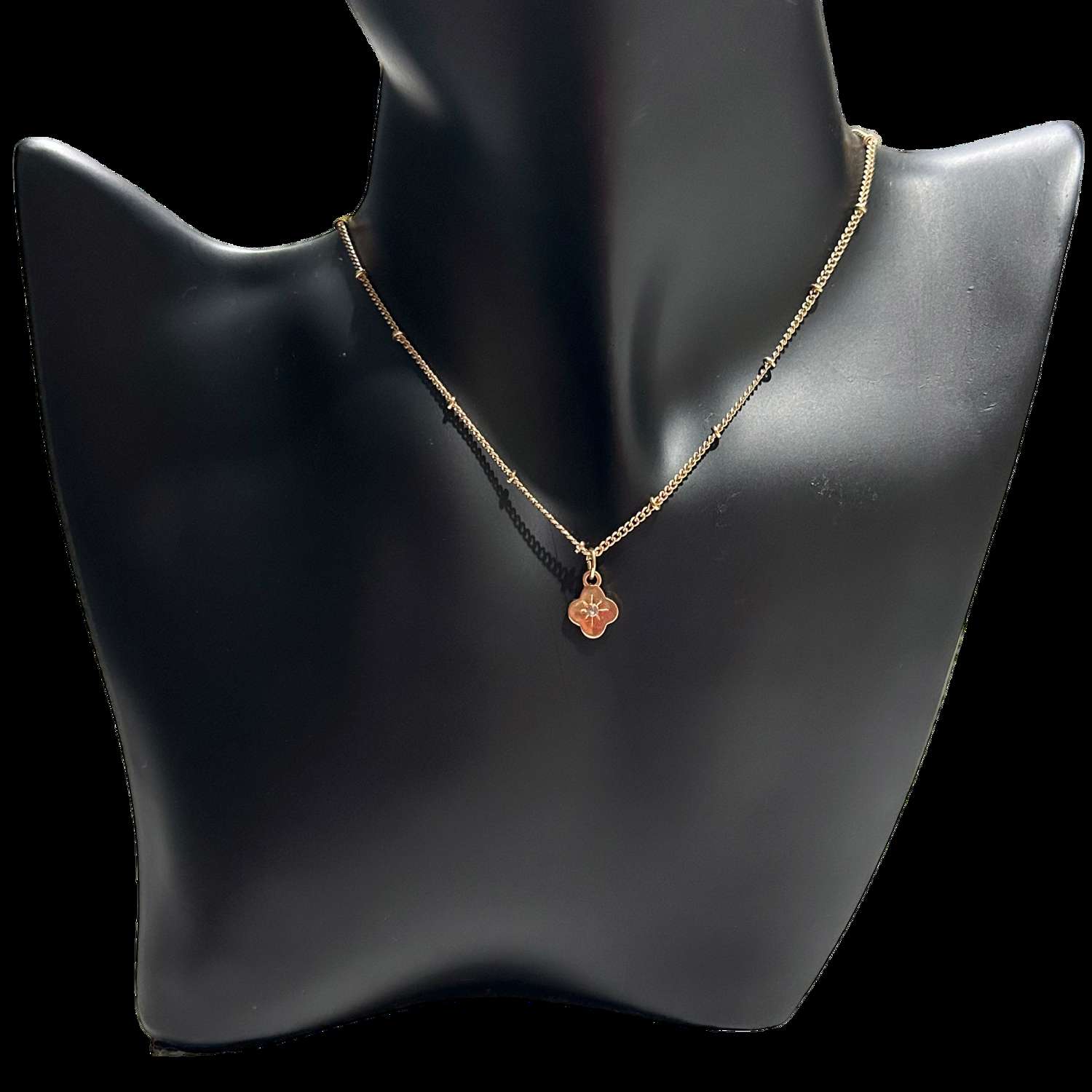 Gold Dainty Necklace with Charm