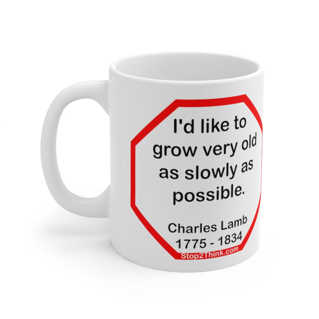 Charles Lamb Quote Ceramic Mug - 11oz, Microwave & Dishwasher Safe