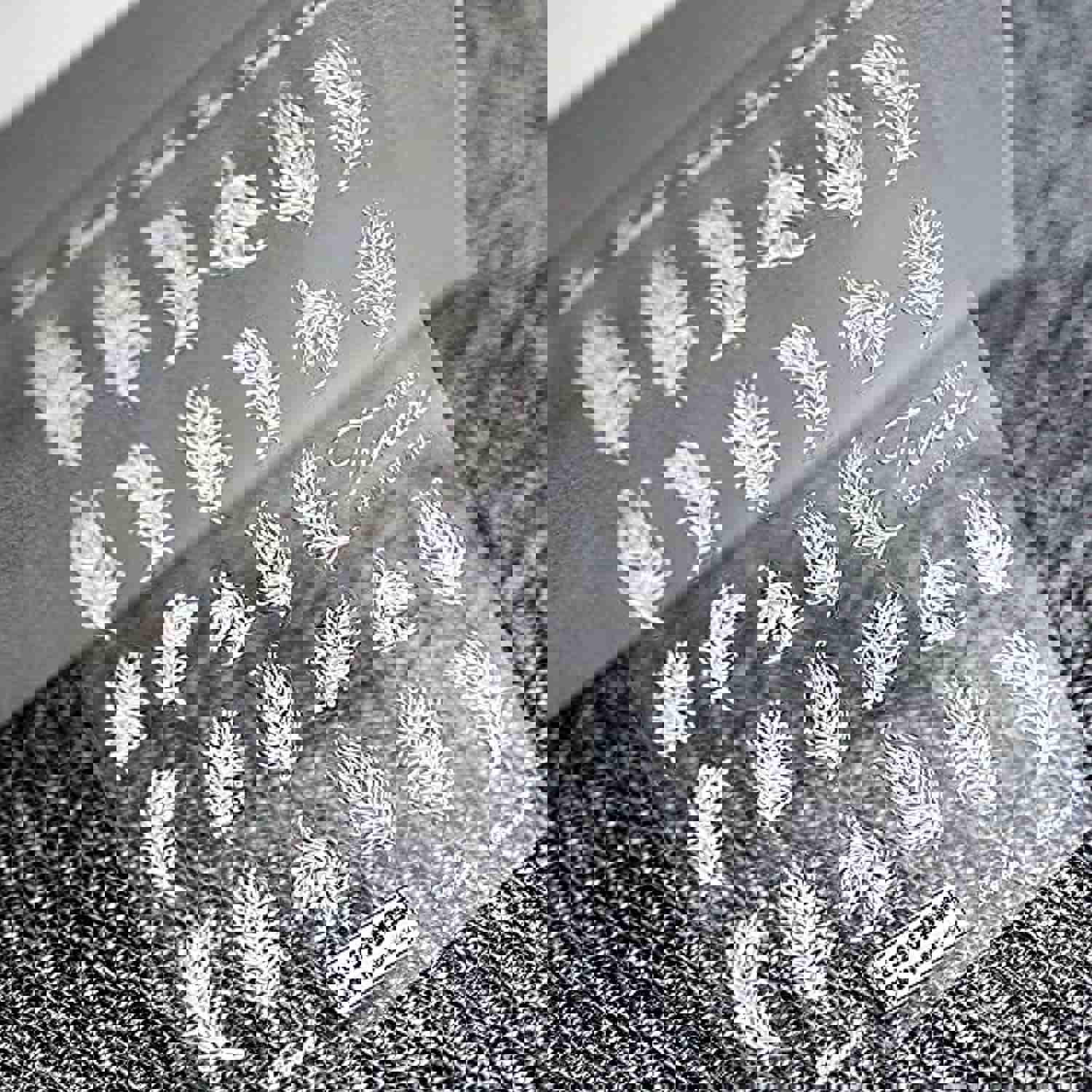 Sunfairy 4 Sheet/Set DIY 3D Acrylic Engraved Nail Art Stickers