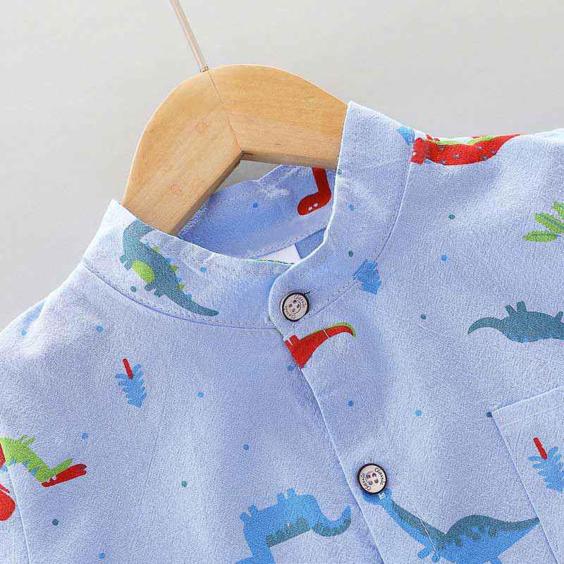 Printed Dinosaur Shirt with Shorts Clothing Set for Baby Boy