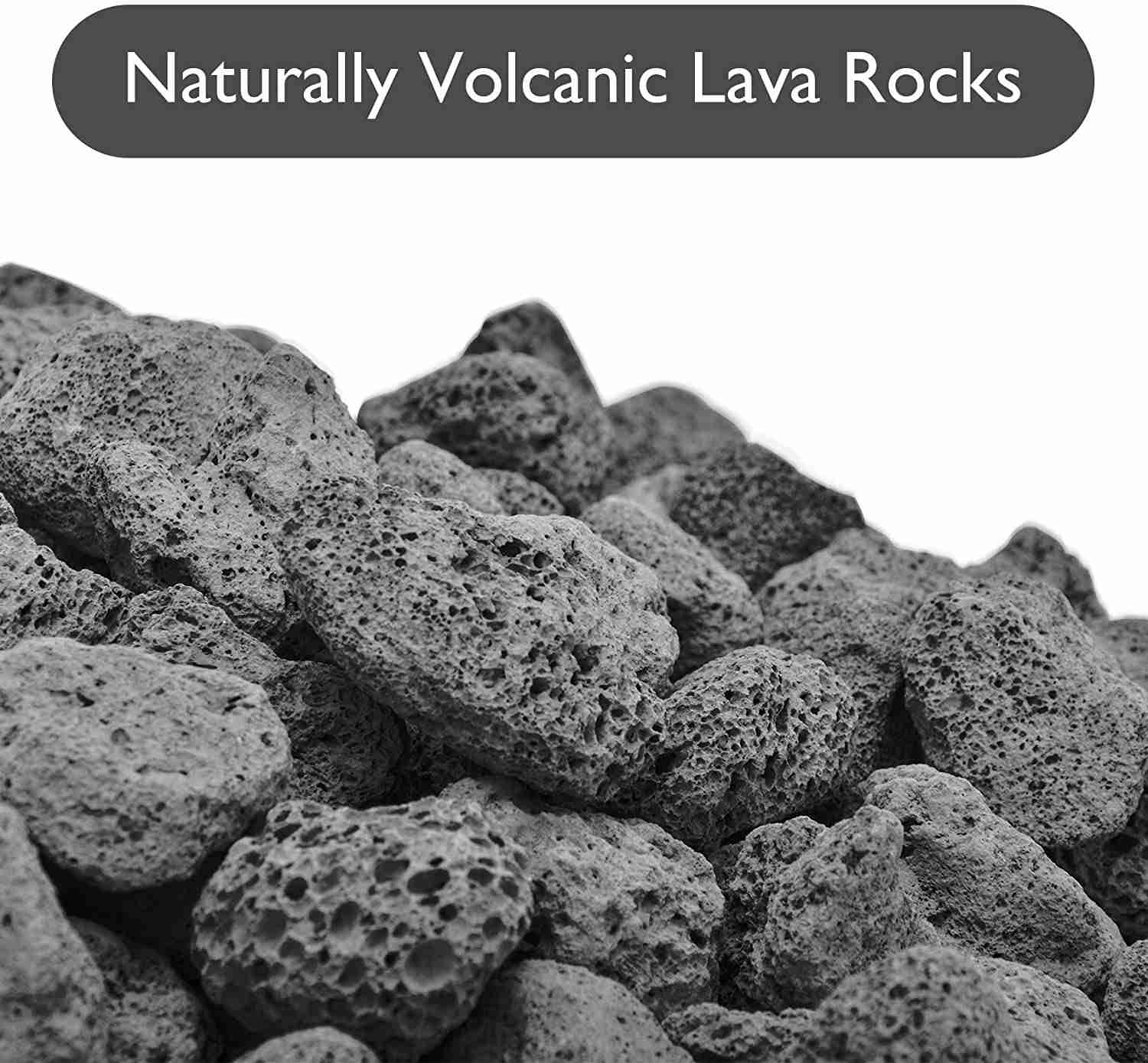 Skyflame 10LB Natural Lava Rocks for Fire Pits, Fireplaces, and Outdoor Decoration