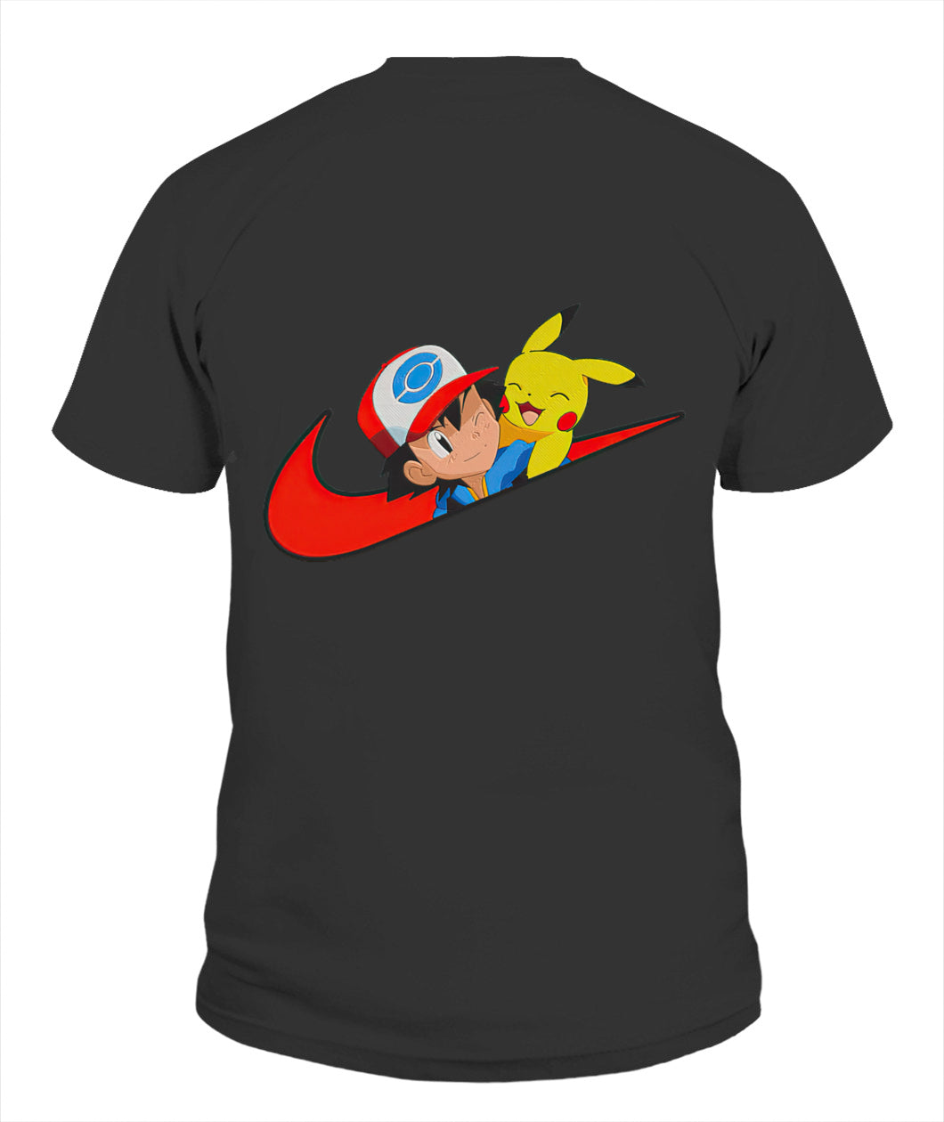 Ash and Pika Simple Swoosh Custom 2-Side Printed Hoodie