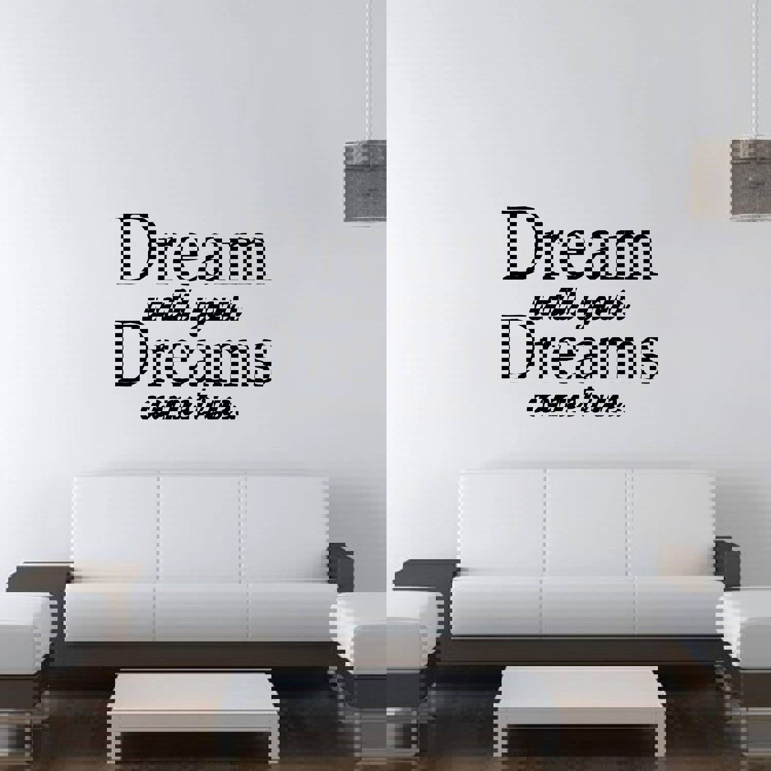 Inspirational Quote Vinyl Wall Sticker Decal - Until Your Dreams Come True