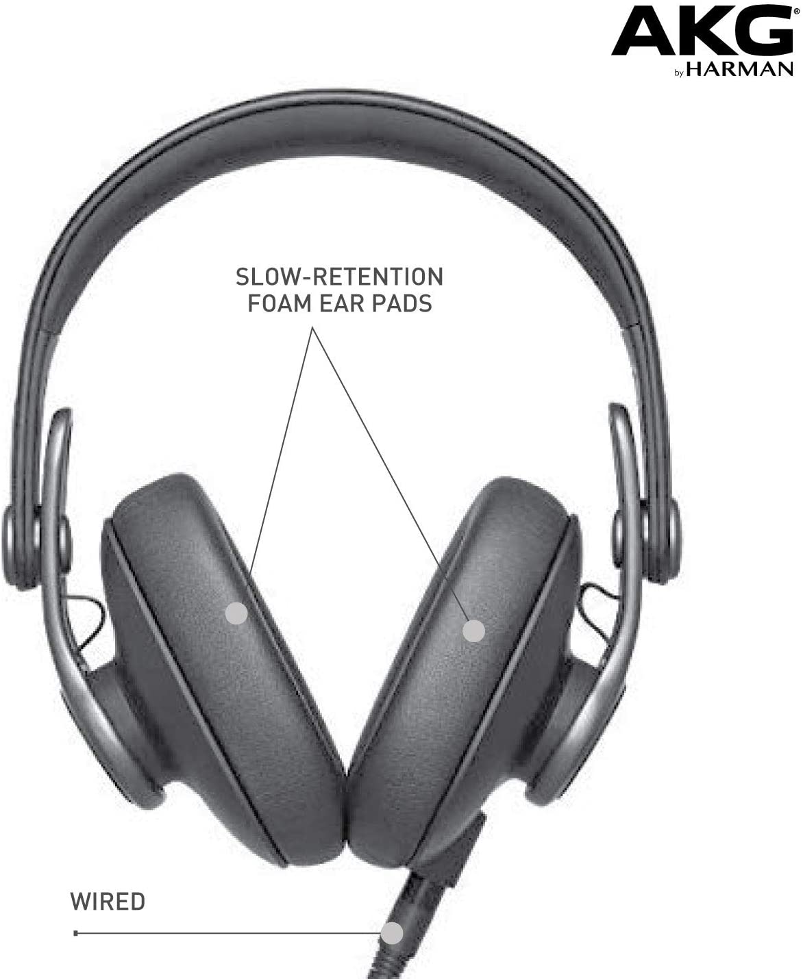 AKG Pro Audio K371 Over-Ear, Closed-Back, Foldable Studio Headphones (Refurbished)