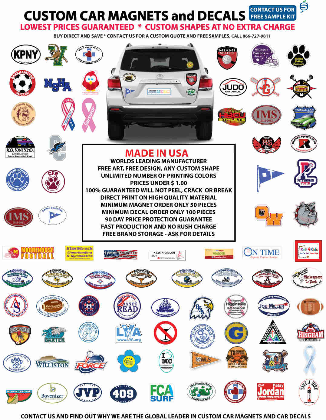 High-Quality Car Bumper Magnets & Decals - Custom & Stock Designs