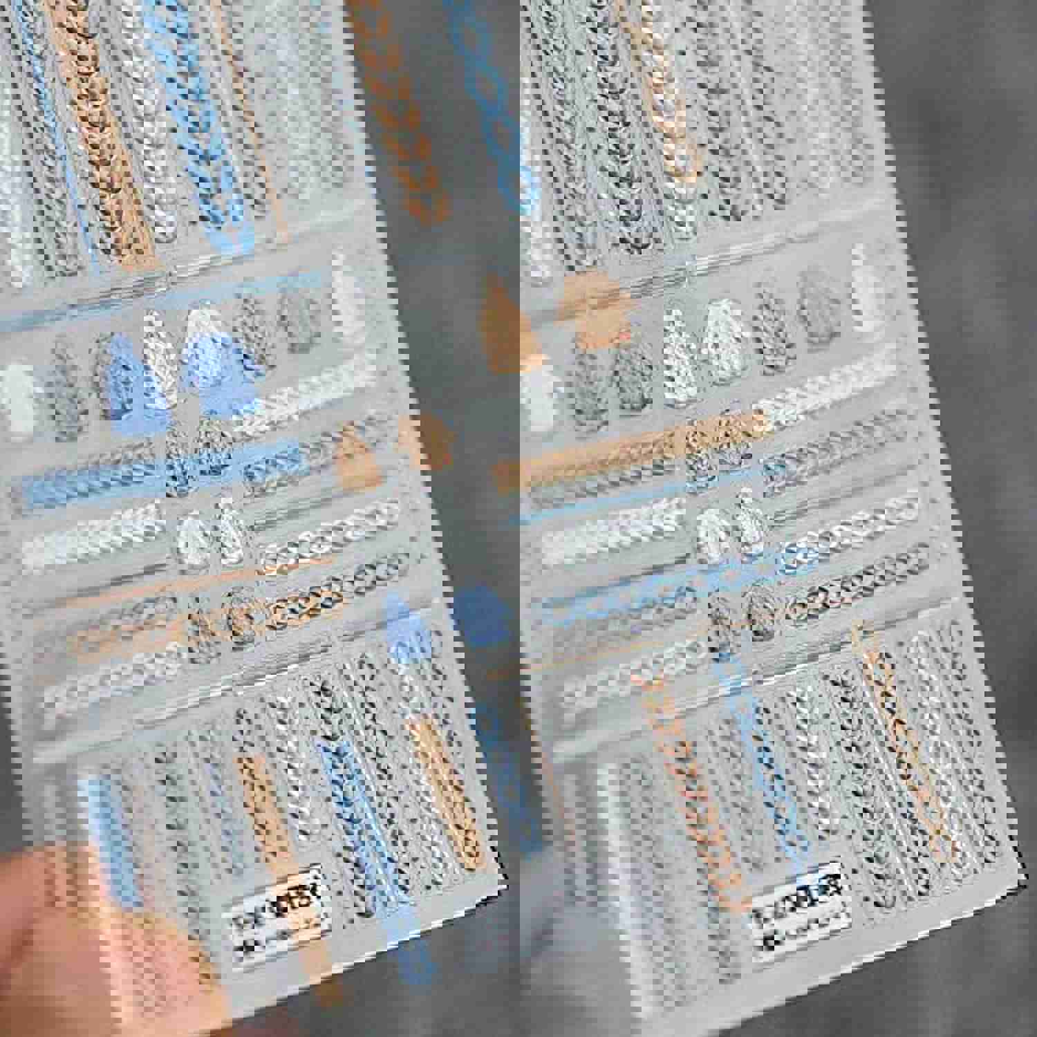 Sunfairy 4 Sheet/Set DIY 3D Acrylic Engraved Nail Art Stickers