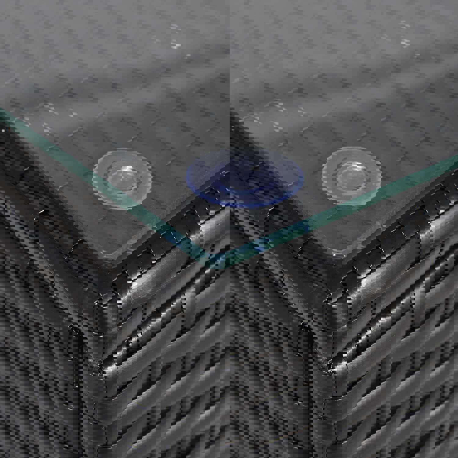 Outdoor Garden Patio Furniture 7-Piece PE Rattan Wicker Cushioned Sofa Sets with 2 Pillows and Coffee Table