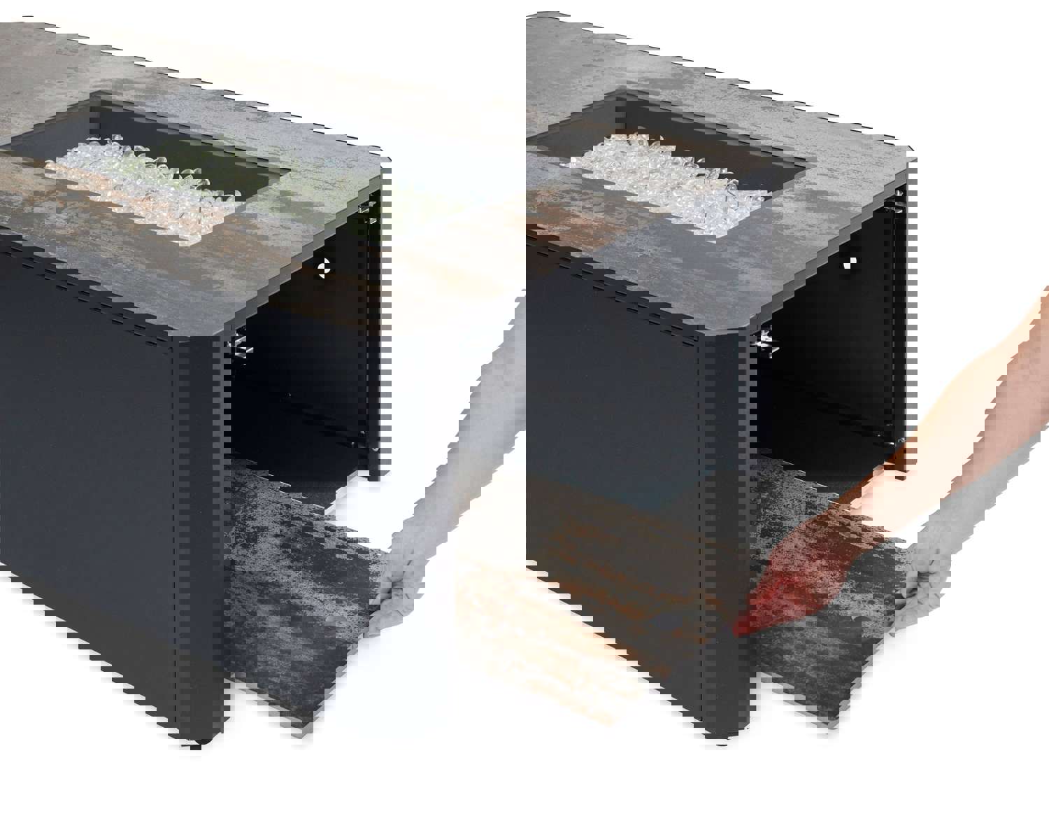 The Outdoor GreatRoom Kinney Rectangular Gas Fire Pit Table / KN-1224