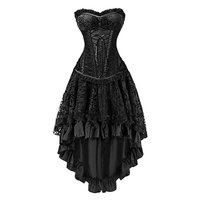 Victorian Corset and Skirt Set - Vintage Aristocrat Gothic Dress for Women