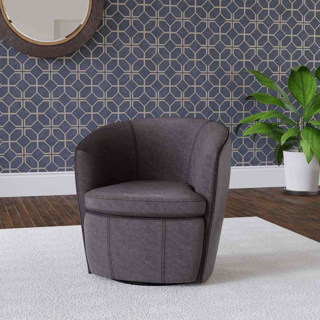 Parker House Barolo - Swivel Club Chair - Vintage Slate