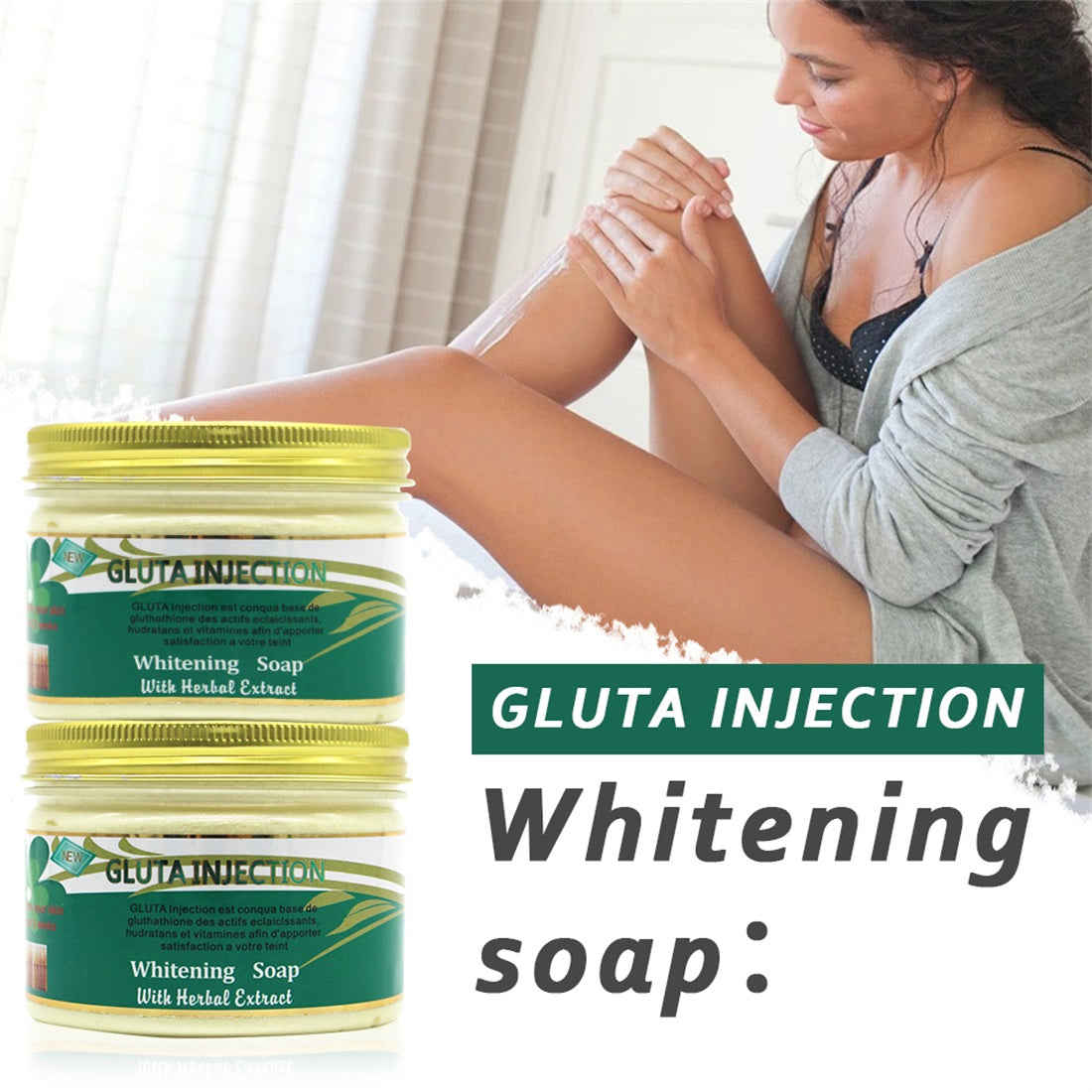 5D Gluta Glutathione Strong Whitening Milk with Herbal Extract Skin Care Set (4pcs)