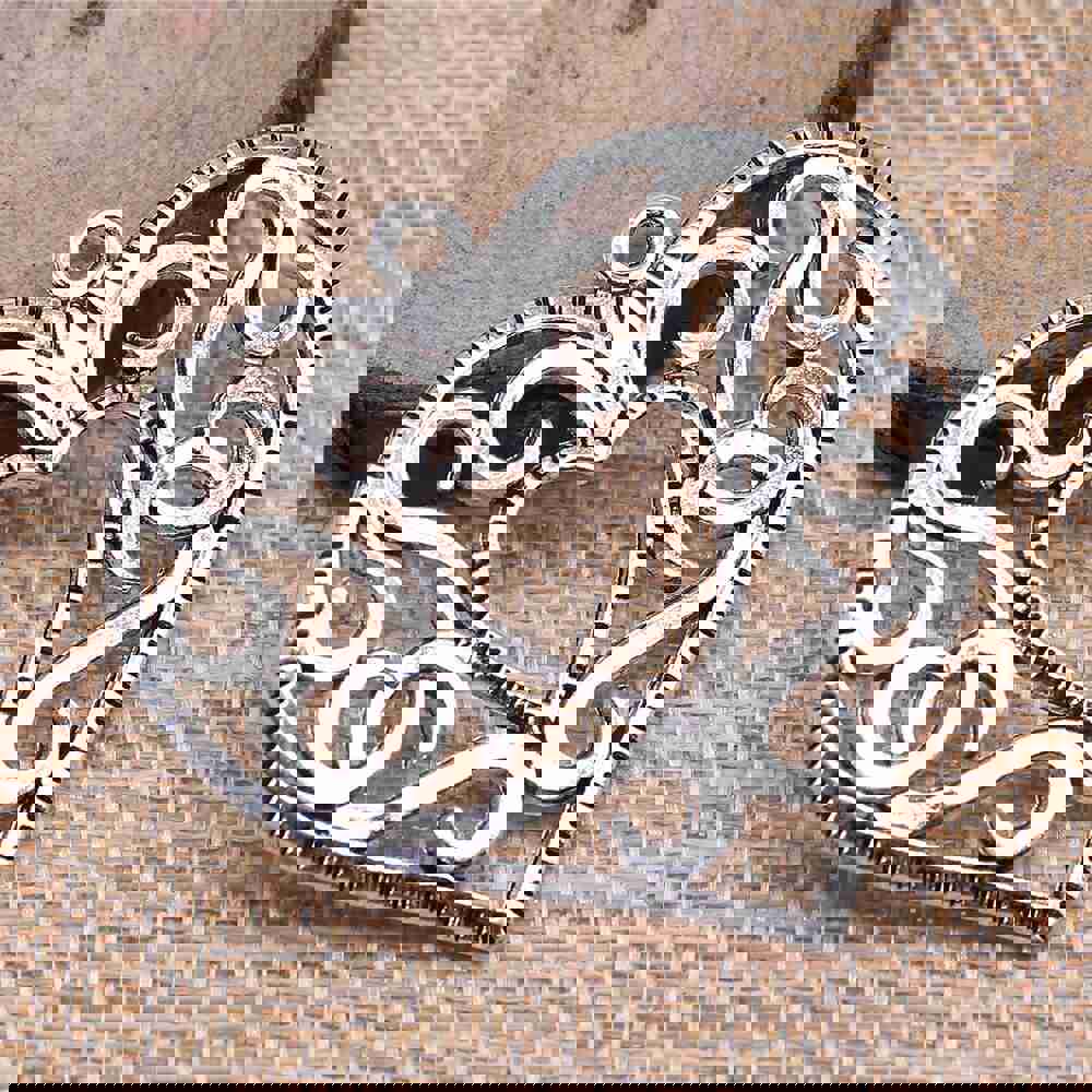 2pcs 50x45mm Hollow Heart Charms Antique Silver Color Pendant Charms for Jewelry Making