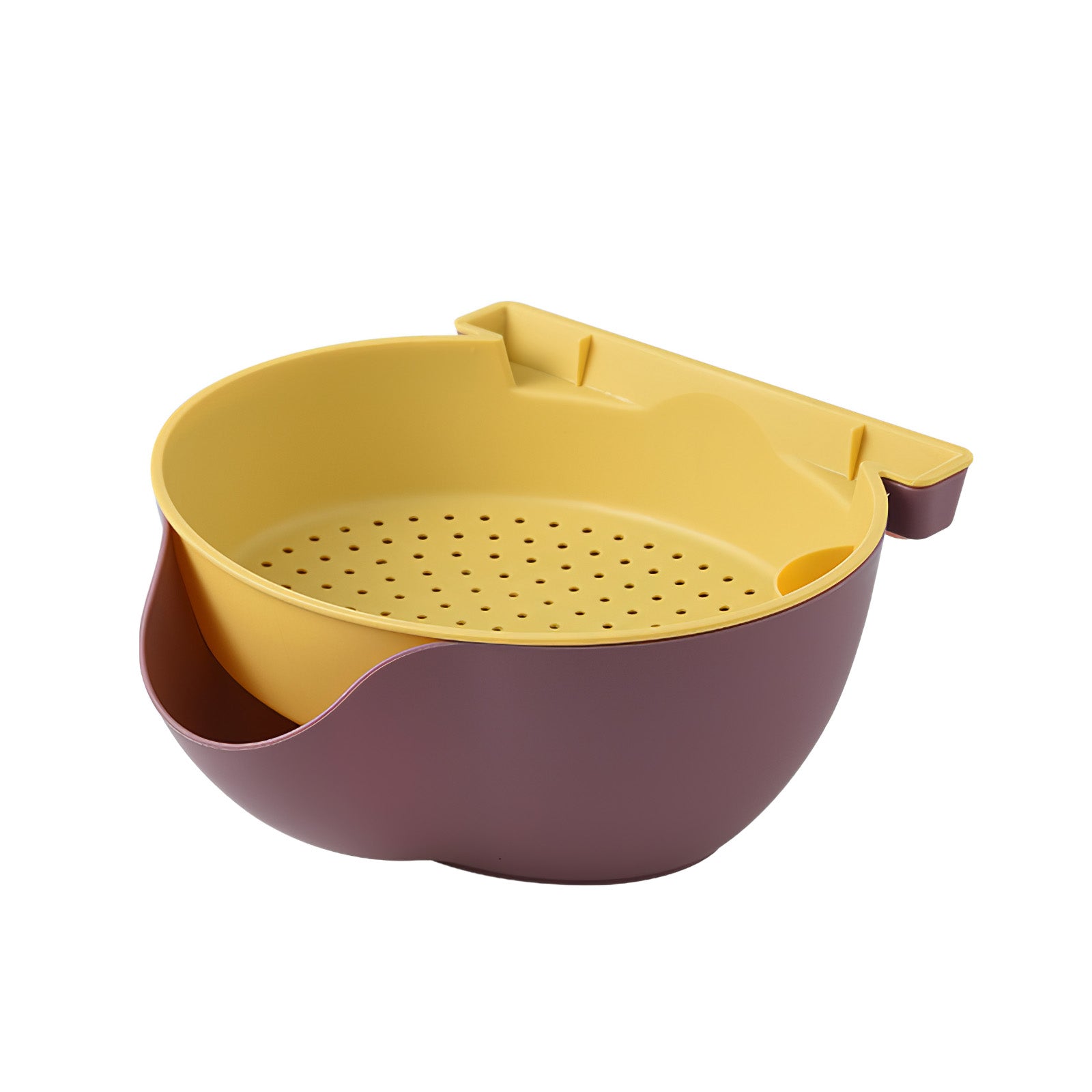 Dual Layer Nordic Style Vegetable and Fruit Storage Box - BPA Free PP Plastic Kitchen Container