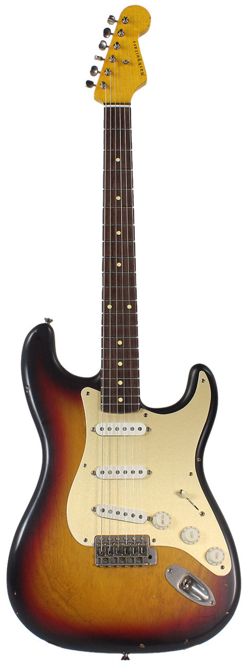 Nash S-63 Guitar, 3-Tone Sunburst, Gold PG, Light Aging - Vintage Strat Model