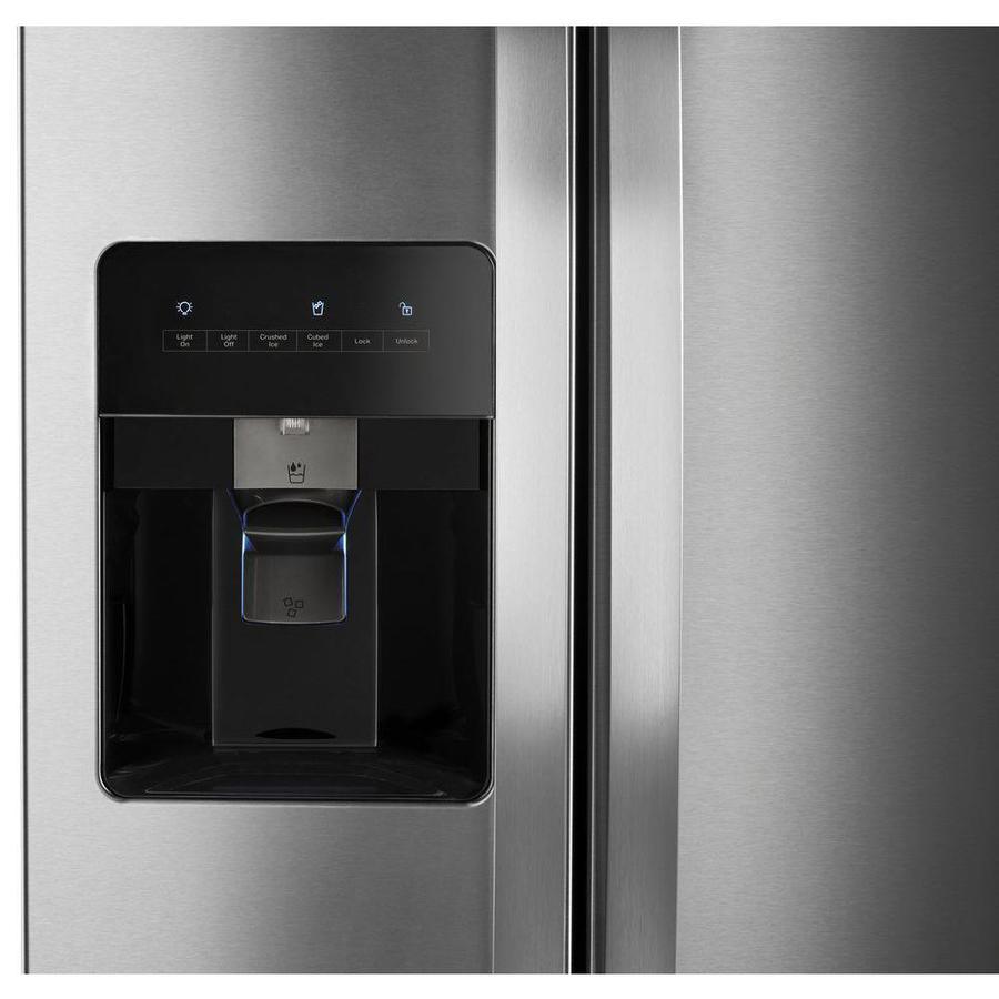 Whirlpool 24.6-cu ft Side-by-Side Refrigerator with Ice Maker (Fingerprint-Resistant Stainless Steel)