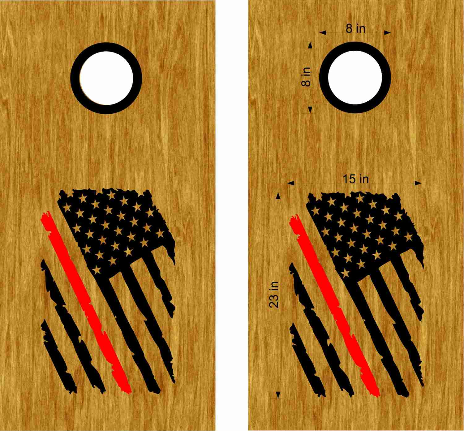 Flag Firefighter Fireman Decals Stickers for Cornhole Board FFD27