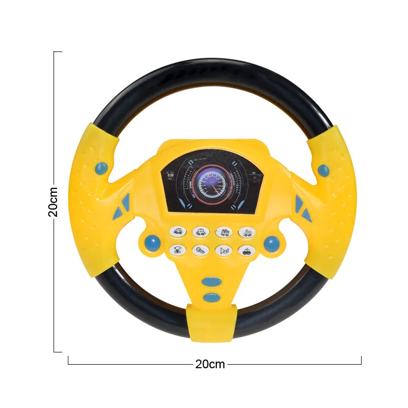 Electric Simulation Steering Wheel Toy with Light Sound for Baby Kids