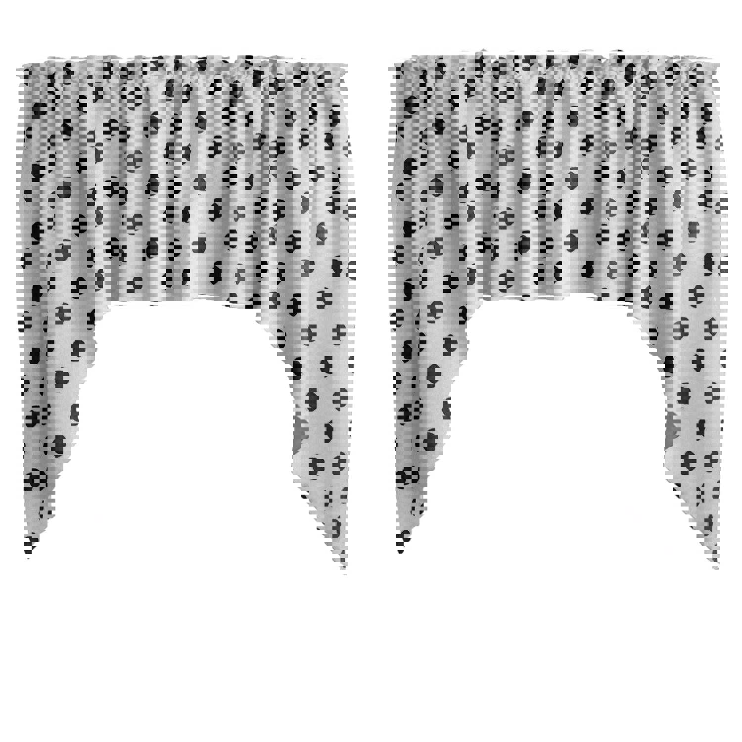 Swag Valance Cotton Polka Dots Print 58 Wide / 36 Tall
