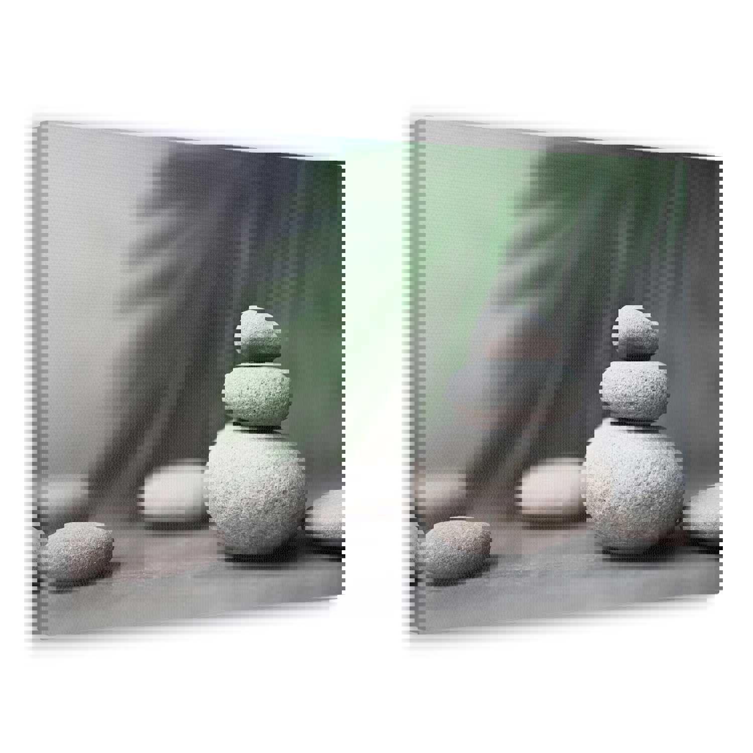 Palm Forest Floral Nature Photography Canvas Wall Art - Spa Stones Theme