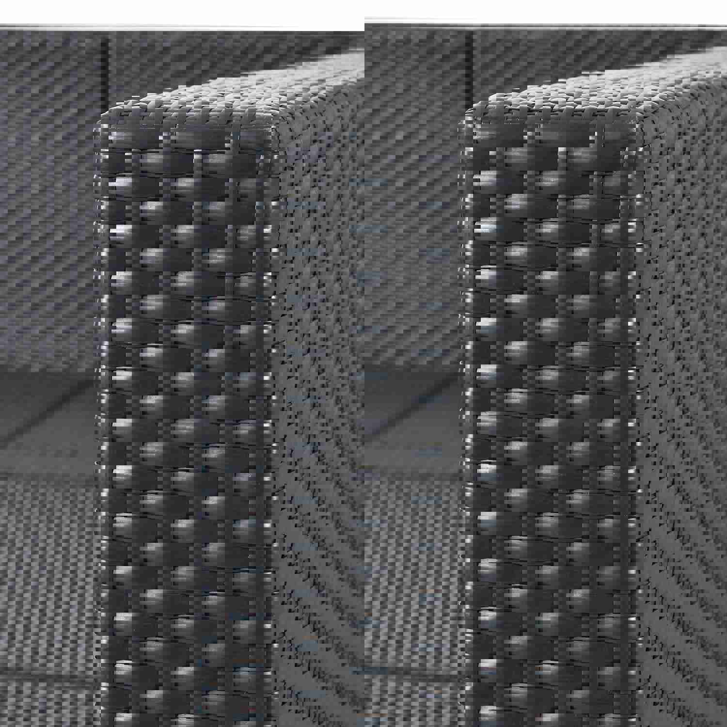 Outdoor Garden Patio Furniture 7-Piece PE Rattan Wicker Cushioned Sofa Sets with 2 Pillows and Coffee Table